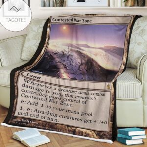 Game Mtg Magic The Gathering Mbs 144 Contested War Zone Fleece Blanket
