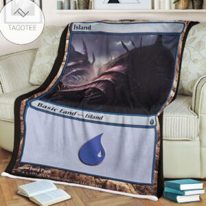 Game Mtg Magic The Gathering Mbs 149 Island Fleece Blanket