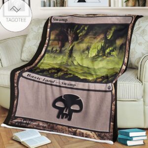 Game Mtg Magic The Gathering Mbs 151 Swamp Fleece Blanket Tagotee