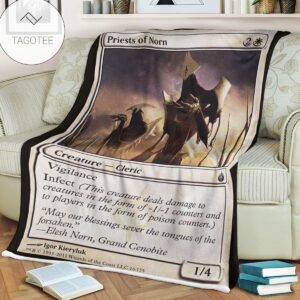 Game Mtg Magic The Gathering Mbs 16 Priests Of Norn Fleece Blanket Tagotee