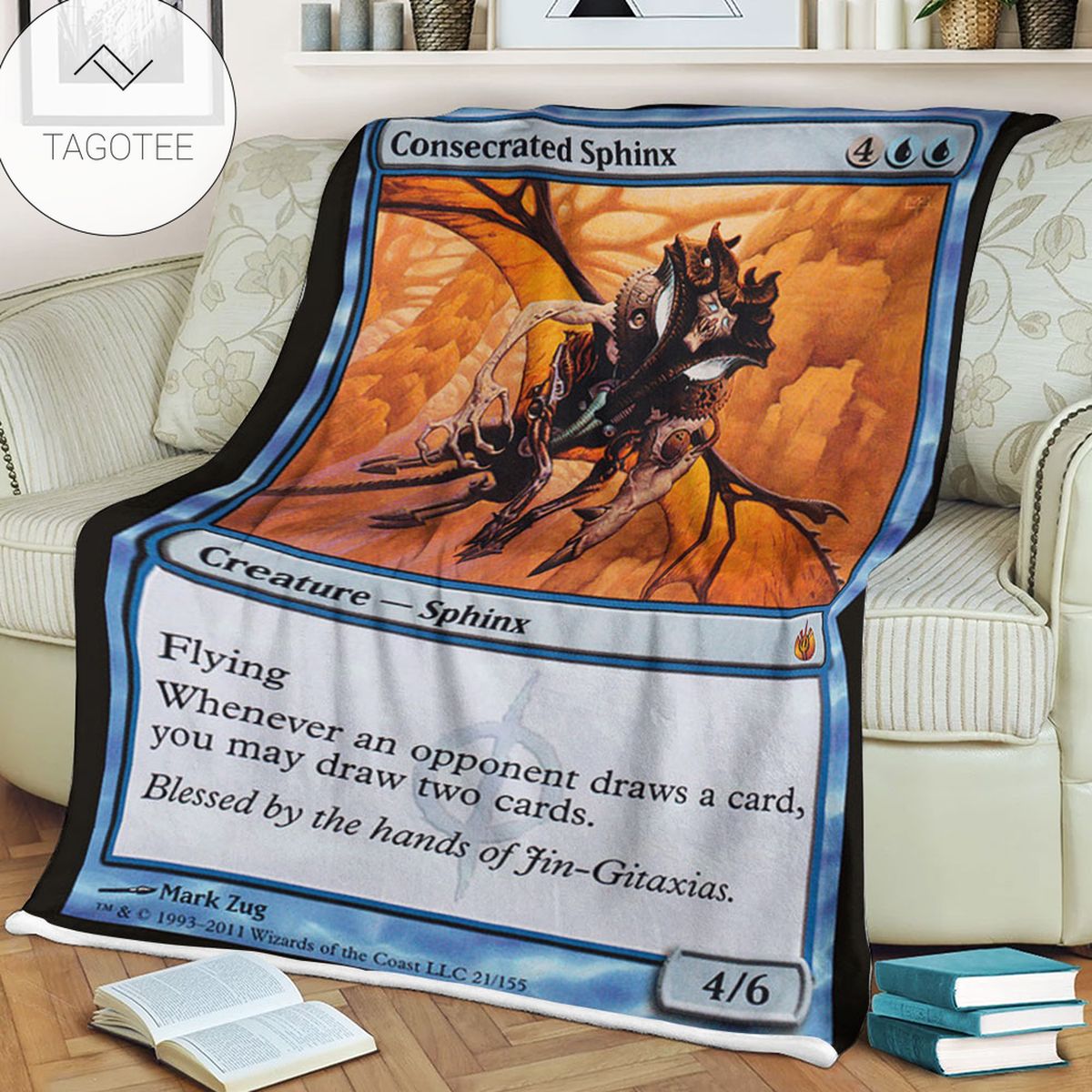 Game Mtg Magic The Gathering Mbs 21 Consecrated Sphinx Fleece Blanket Game Mtg Magic The Gathering Mbs 21 Consecrated Sphinx Fleece Blanket