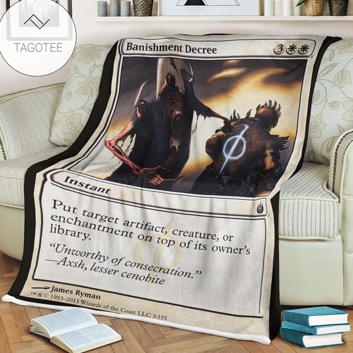 Game Mtg Magic The Gathering Mbs 3 Banishment Decree Fleece Blanket Game Mtg Magic The Gathering Mbs 3 Banishment Decree Fleece Blanket