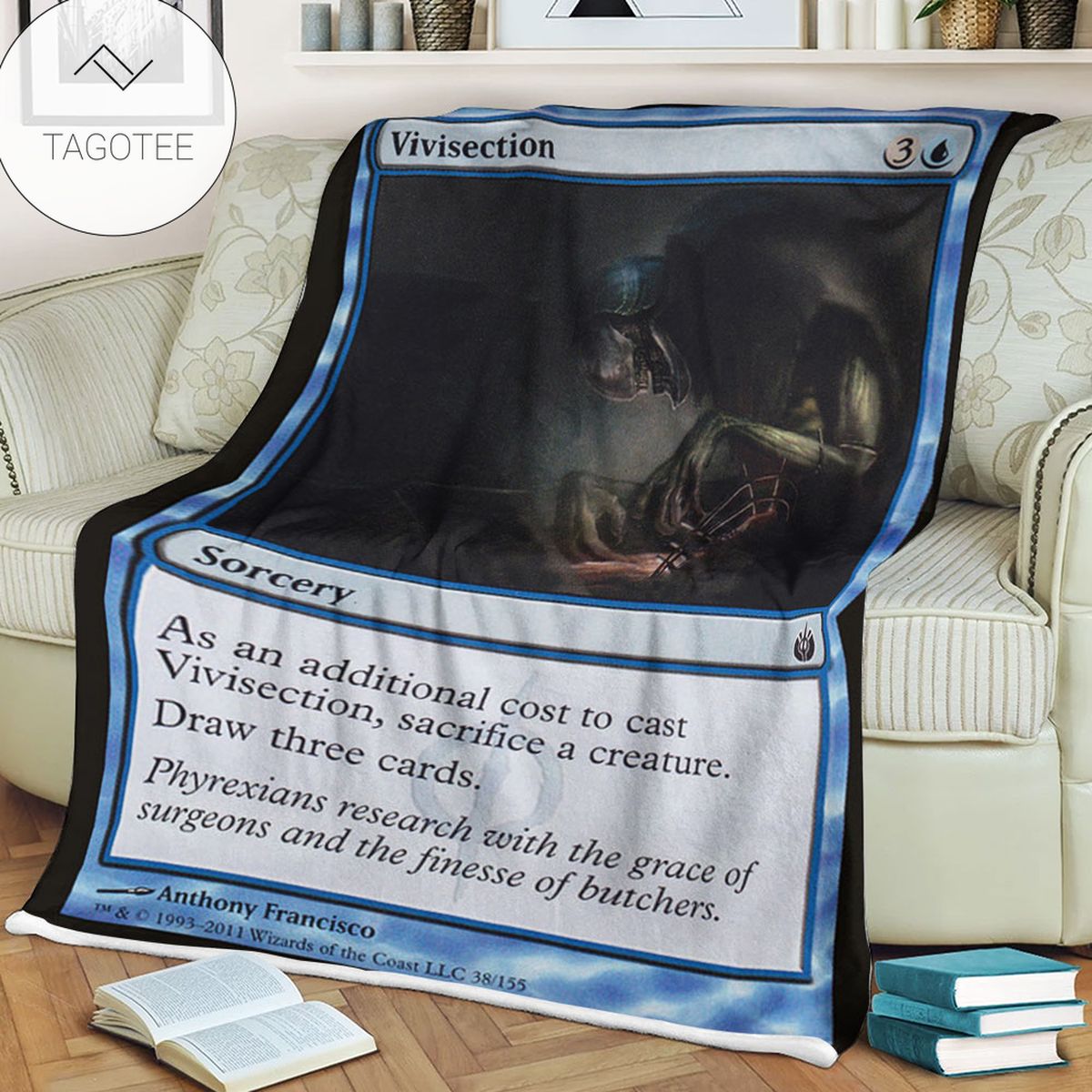 Game Mtg Magic The Gathering Mbs 38 Vivisection Fleece Blanket Game Mtg Magic The Gathering Mbs 38 Vivisection Fleece Blanket