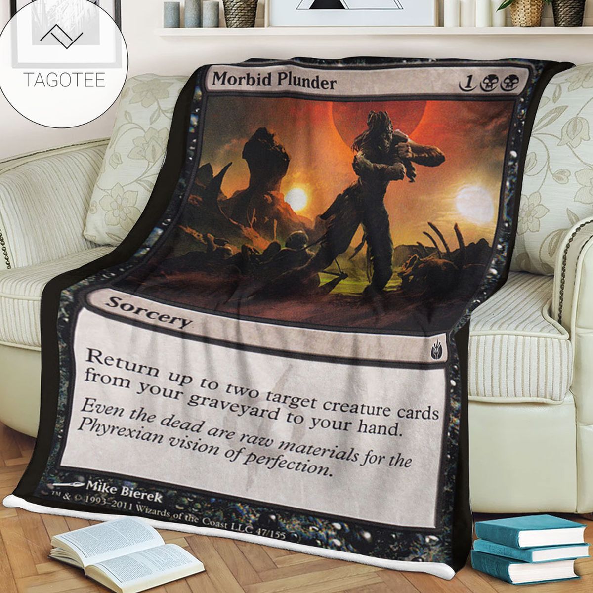 Game Mtg Magic The Gathering Mbs 47 Morbid Plunder Fleece Blanket Game Mtg Magic The Gathering Mbs 47 Morbid Plunder Fleece Blanket