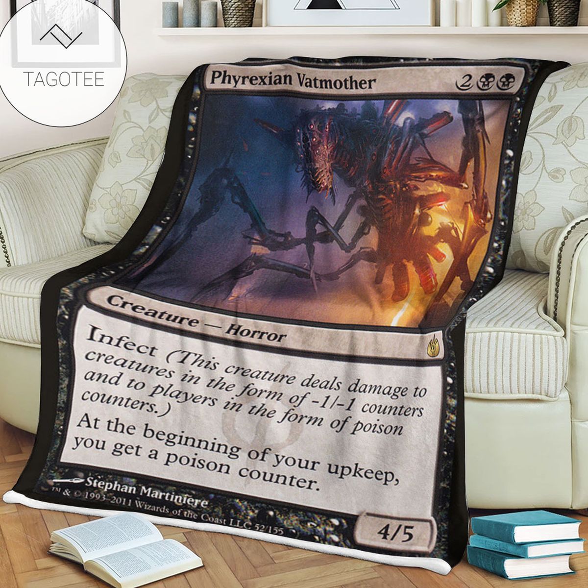 Game Mtg Magic The Gathering Mbs 51 Phyrexian Rager Fleece Blanket Game Mtg Magic The Gathering Mbs 51 Phyrexian Rager Fleece Blanket