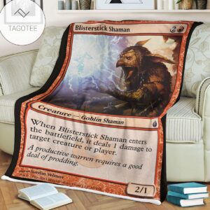 Game Mtg Magic The Gathering Mbs 58 Blisterstick Shaman Fleece Blanket
