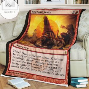 Game Mtg Magic The Gathering Mbs 74 Red Sun S Zenith Fleece Blanket