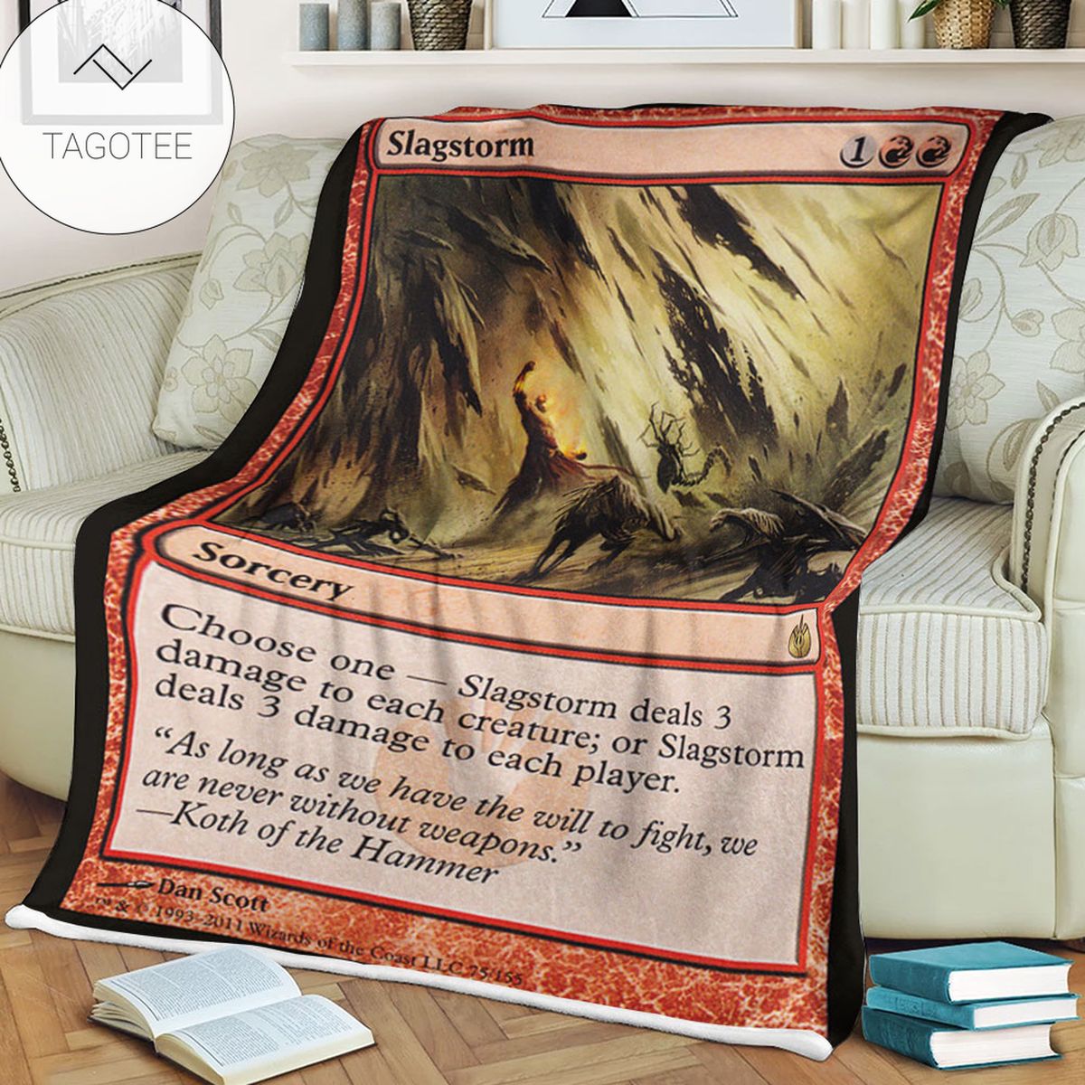 Game Mtg Magic The Gathering Mbs 75 Slagstorm Fleece Blanket Game Mtg Magic The Gathering Mbs 75 Slagstorm Fleece Blanket