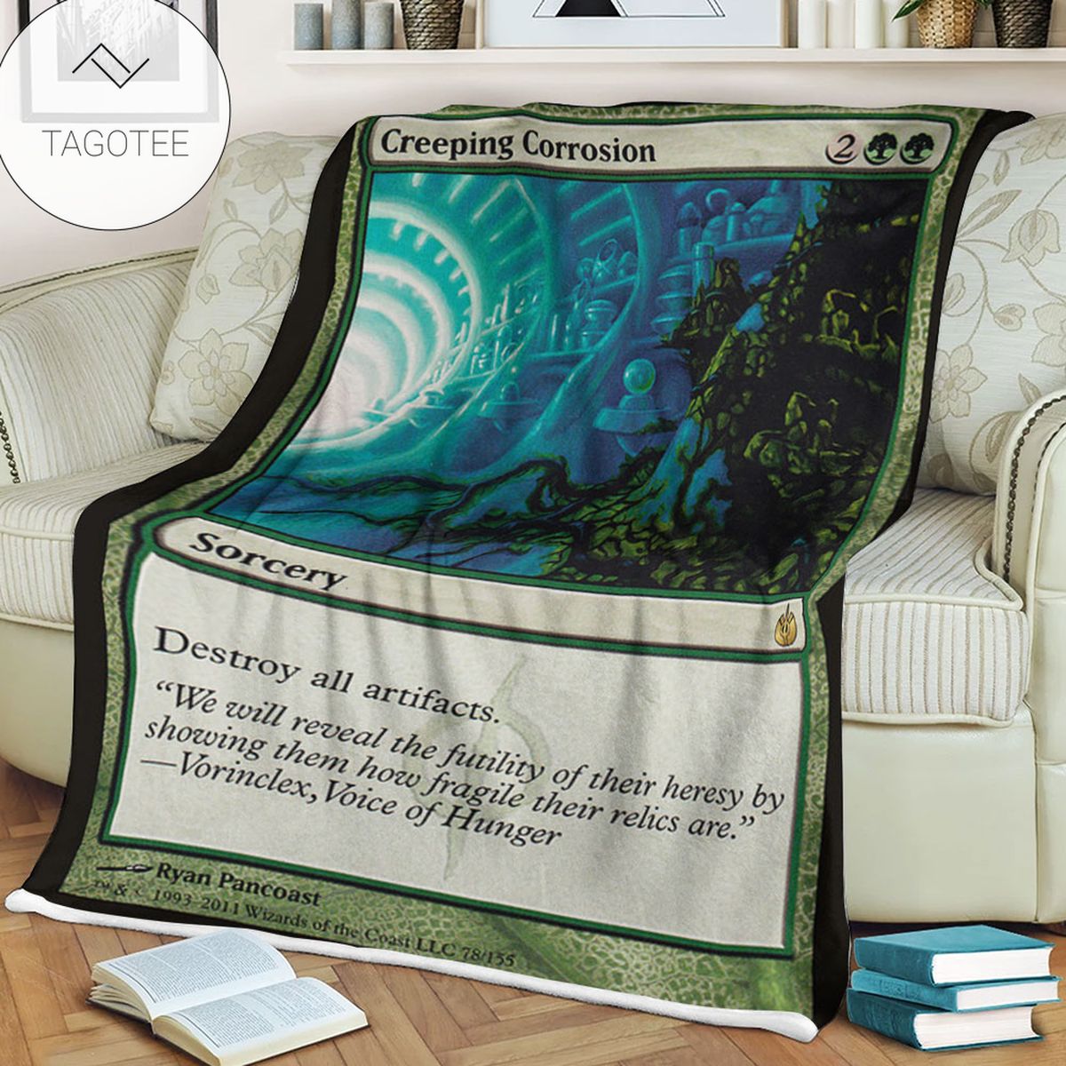 Game Mtg Magic The Gathering Mbs 78 Creeping Corrosion Fleece Blanket Tagotee Game Mtg Magic The Gathering Mbs 78 Creeping Corrosion Fleece Blanket Tagotee