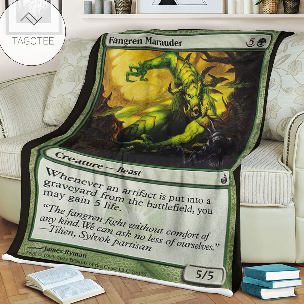 Game Mtg Magic The Gathering Mbs 79 Fangren Marauder Fleece Blanket Game Mtg Magic The Gathering Mbs 79 Fangren Marauder Fleece Blanket