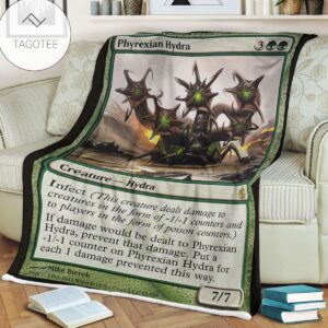 Game Mtg Magic The Gathering Mbs 85 Phyrexian Hydra Fleece Blanket