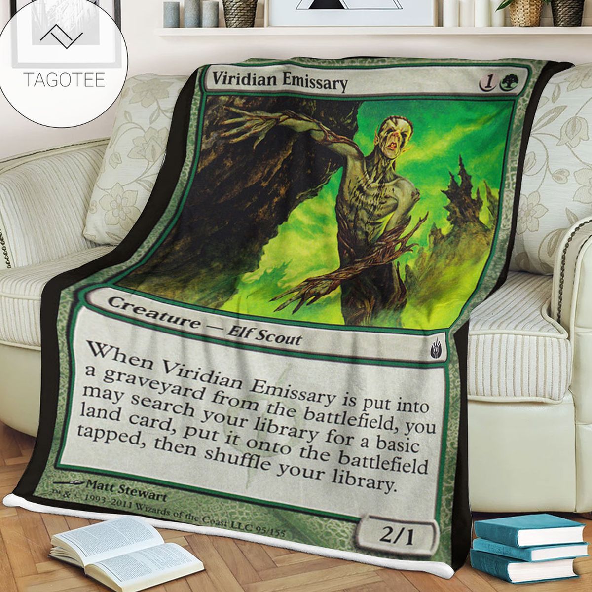 Game Mtg Magic The Gathering Mbs 95 Viridian Emissary Fleece Blanket Game Mtg Magic The Gathering Mbs 95 Viridian Emissary Fleece Blanket