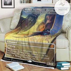 Game Mtg Magic The Gathering Mothra Supersonic Queen Luminous Broodmoth Blanket Tagotee