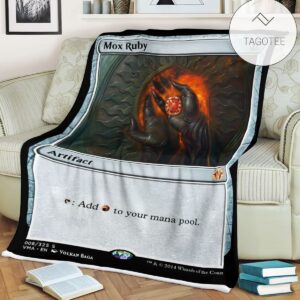 Game Mtg Magic The Gathering Mox Ruby Blanket