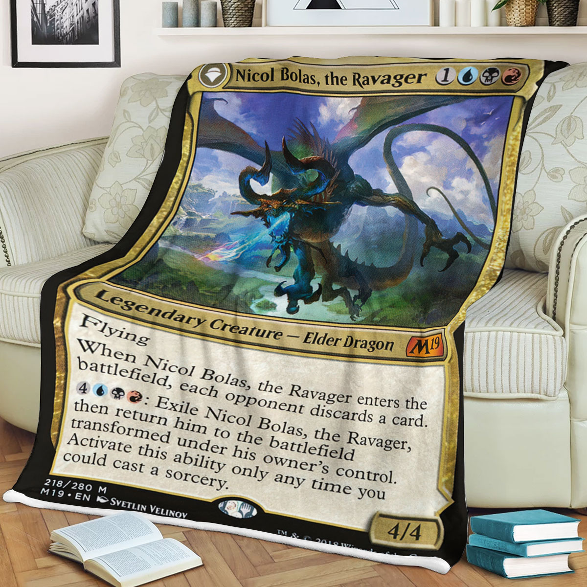 Game Mtg Magic The Gathering Nicolbolas The Ravager Sherpa Blanket Game Mtg Magic The Gathering Nicolbolas The Ravager Sherpa Blanket