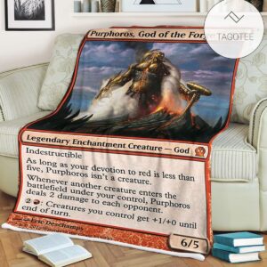 Game Mtg Magic The Gathering Purphoros God Of The Forge Blanket