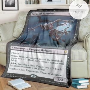 Game Mtg Magic The Gathering Skeletal Vampire Custom Soft Blanket