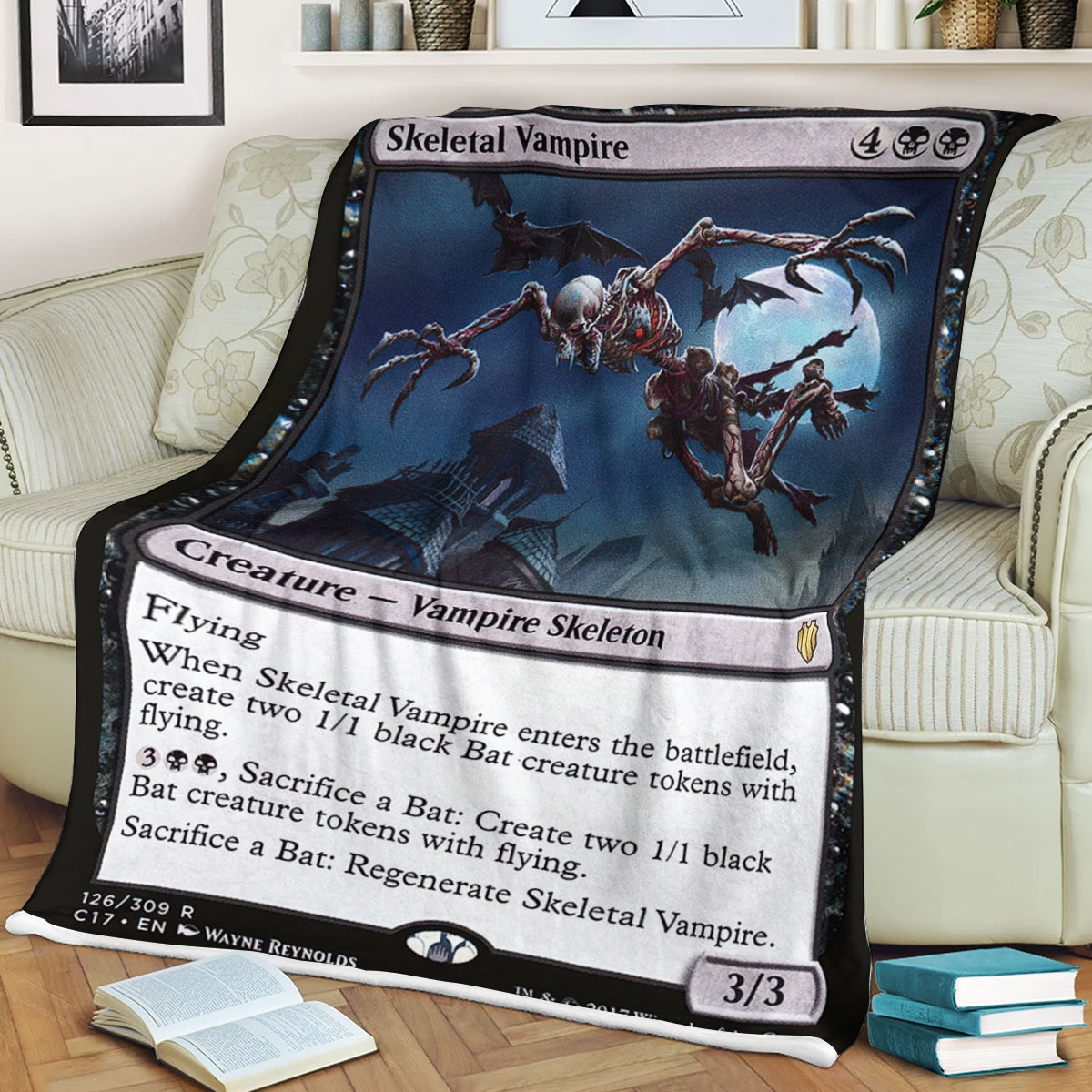 Game Mtg Magic The Gathering Skeletal Vampire Sherpa Blanket Game Mtg Magic The Gathering Skeletal Vampire Sherpa Blanket