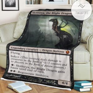 Game Mtg Magic The Gathering Skithiryx The Blight Dragon Blanket