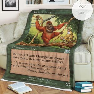 Game Mtg Magic The Gathering Uktabi Orangutan Blanket Tagotee