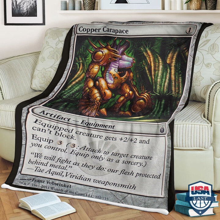 Game-Mtg-Mbs-102-Copper-Carapace-Card-Soft-Blanket-1