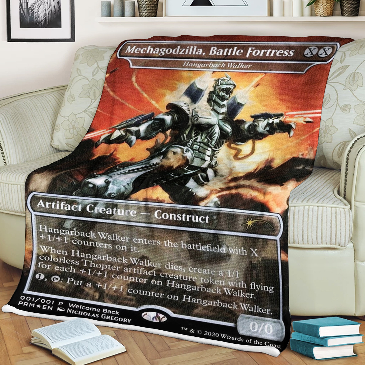 Game Mtg Mechagodzilla Battle Fortress Blanket Game Mtg Mechagodzilla Battle Fortress Blanket