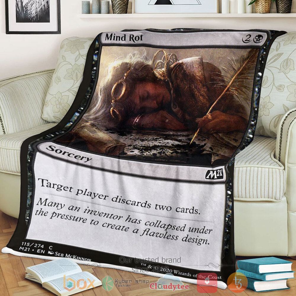 Game Mtg Mind Rot Fleece Blanket Game Mtg Mind Rot Fleece Blanket