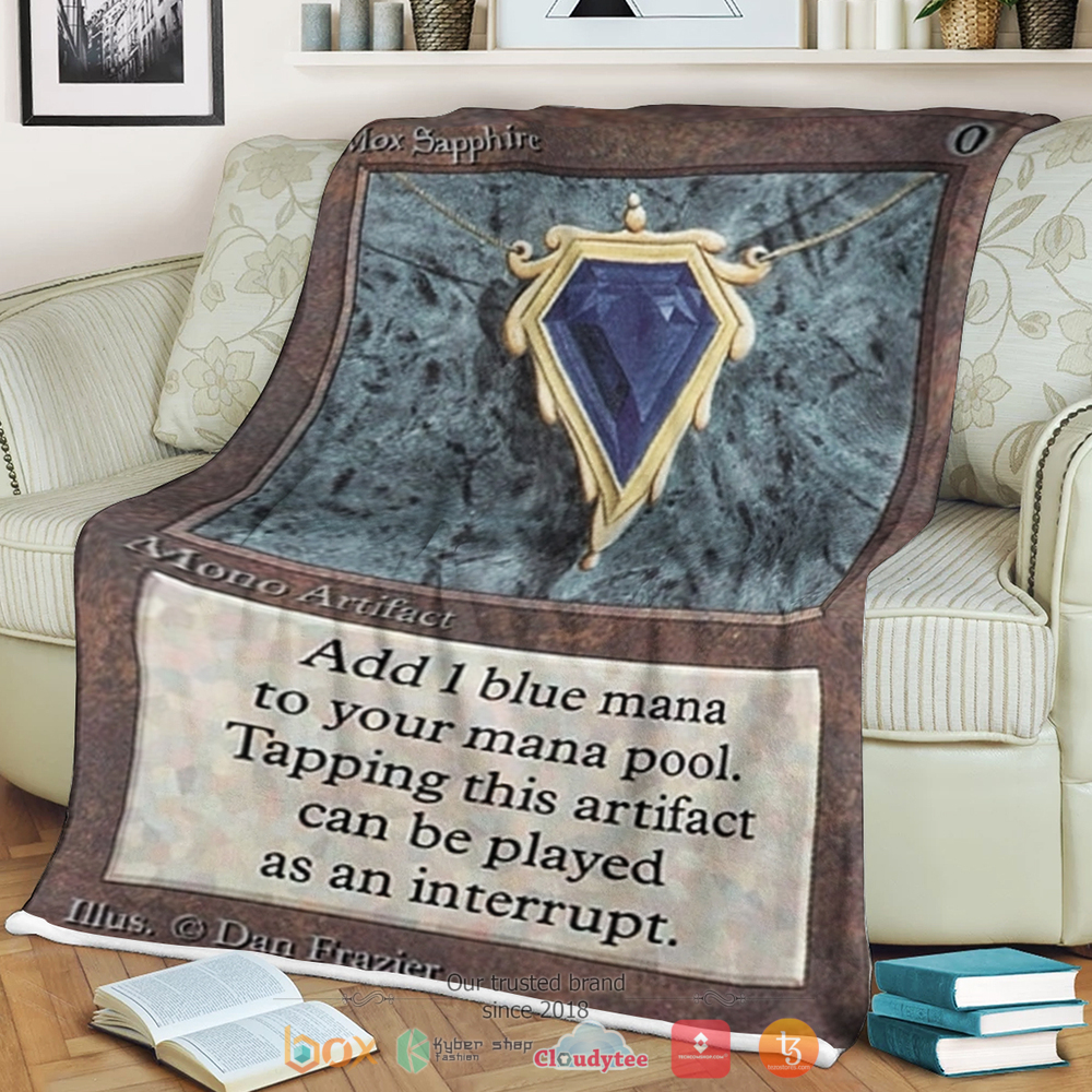 Game Mtg Mox Sapphire Blanket Game Mtg Mox Sapphire Blanket