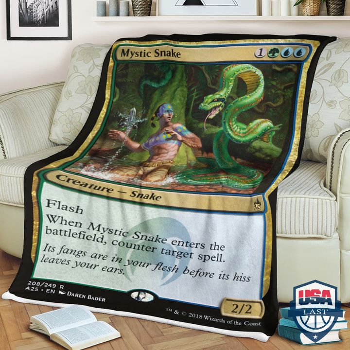 Game-Mtg-Mystic-Snake-Fleece-Blanket-1