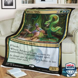 Game Mtg Mystic Snake Fleece Blanket