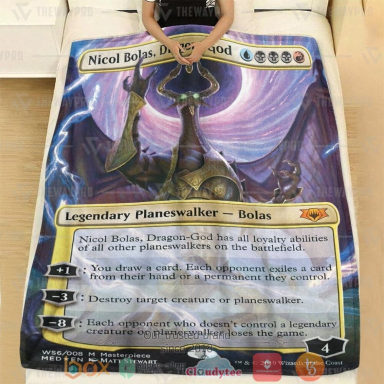 Game-Mtg-Nicol-Bolas-Dragon-God-Custom-Soft-Blanket-1