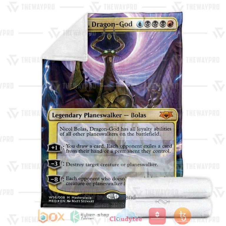 Game-Mtg-Nicol-Bolas-Dragon-God-Custom-Soft-Blanket-2