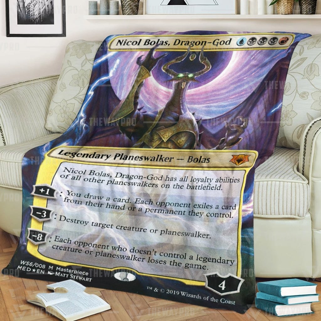 Game Mtg Nicol Bolas Dragon God Custom Soft Blanket 2 Game Mtg Nicol Bolas Dragon God Custom Soft Blanket 2