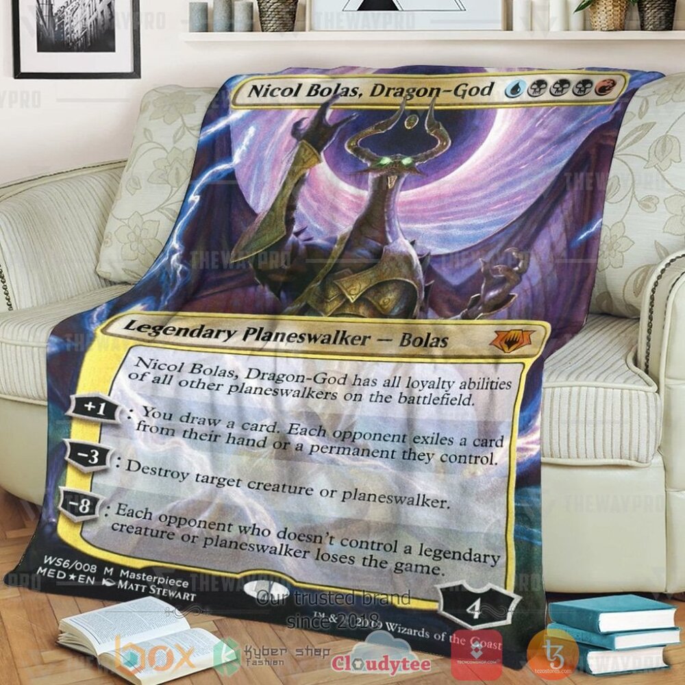 Game Mtg Nicol Bolas Dragon God Custom Soft Blanket Game Mtg Nicol Bolas Dragon God Custom Soft Blanket