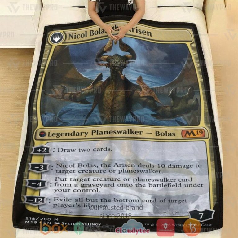 Game-Mtg-Nicol-Bolas-The-Arisen-Custom-Soft-Blanket-1