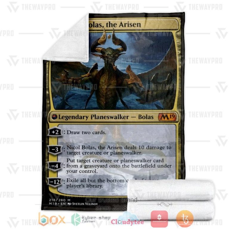 Game-Mtg-Nicol-Bolas-The-Arisen-Custom-Soft-Blanket-2