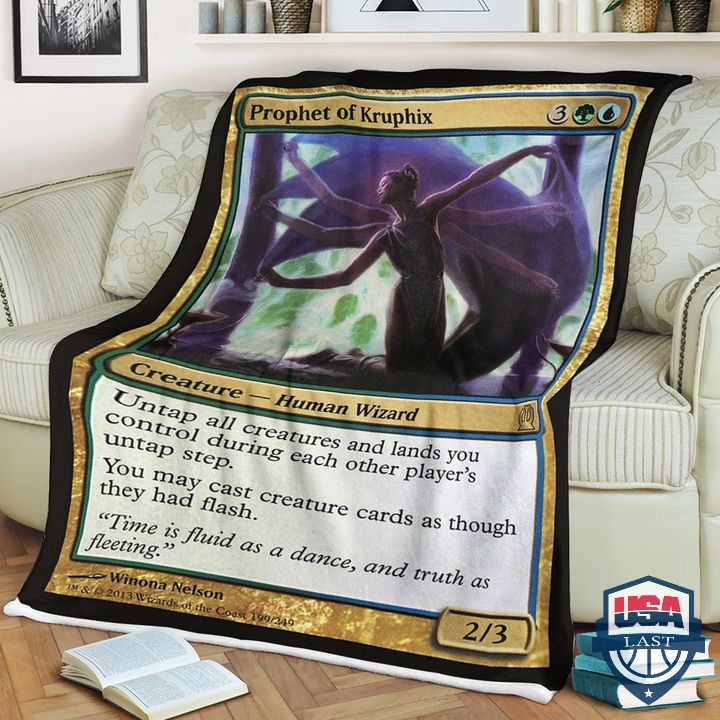 Game Mtg Prophet Of Kruphix Fleece Blanket Game Mtg Prophet Of Kruphix Fleece Blanket