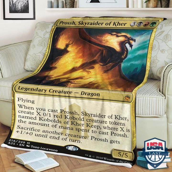 Game-Mtg-Prossh-Skyraider-Of-Kher-Fleece-Blanket-1