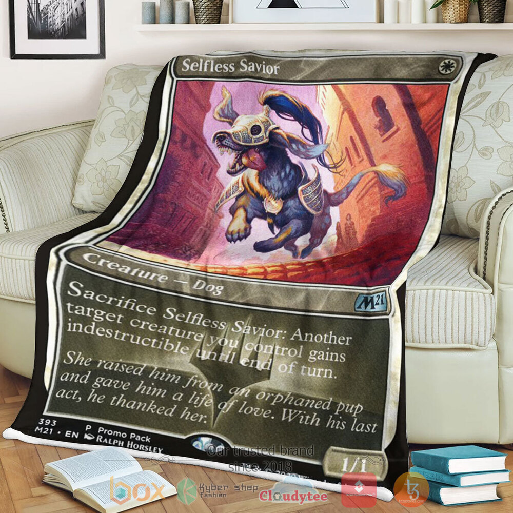 Game Mtg Selfless Savior Fleece Blanket Game Mtg Selfless Savior Fleece Blanket