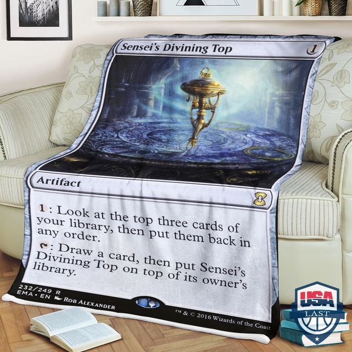 Game Mtg Senseis Divining Top Fleece Blanket Game Mtg Senseis Divining Top Fleece Blanket