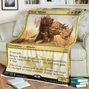 Game Mtg Siege Rhino Blanket