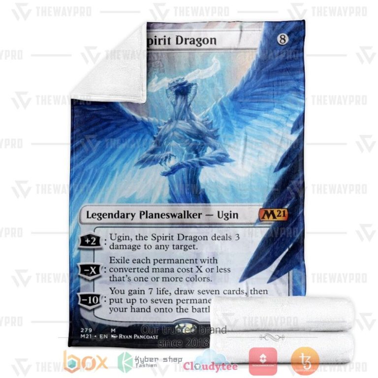 Game-Mtg-Ugin-The-Spirit-Dragon-Custom-Soft-Blanket-2