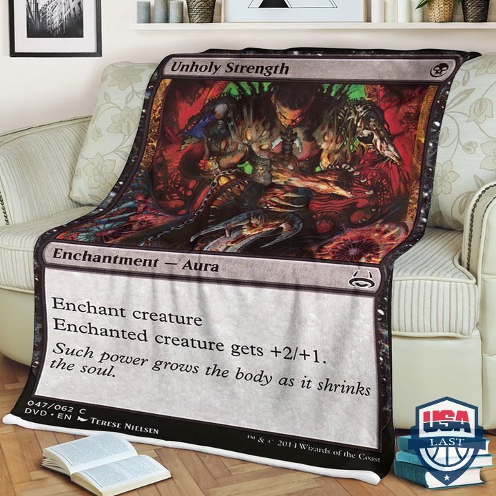 Game-Mtg-Unholy-Strength-Fleece-Blanket-1