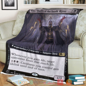 Game Mtg Vito Thorn Of The Dusk Rose Fleece Blanket