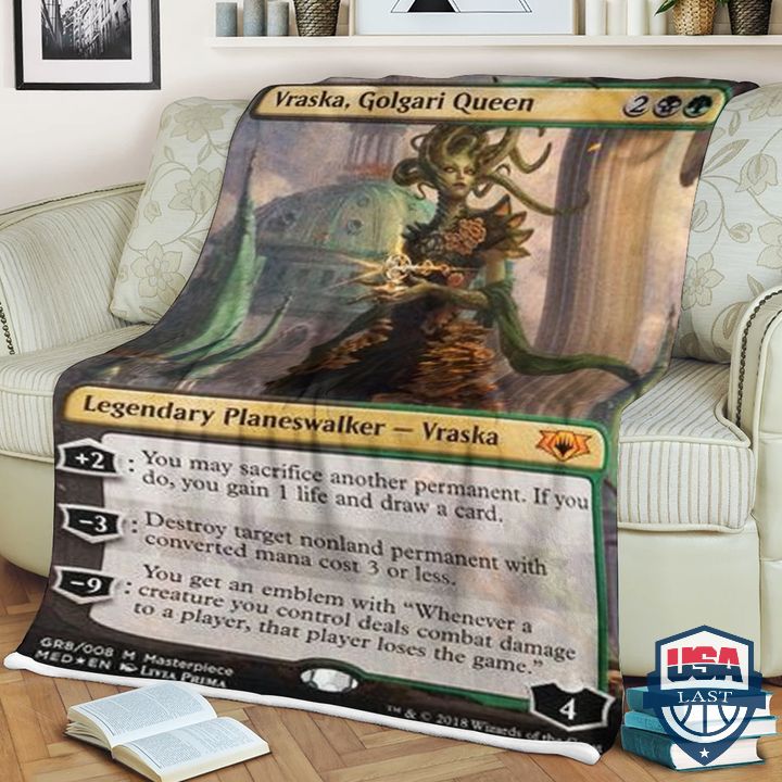 Game-Mtg-Vraska-Golgari-Queen-Fleece-Blanket-1