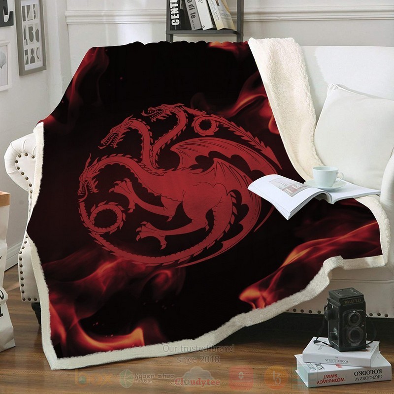 Game Of Thrones House Targaryen Custom Throw Blanket Game Of Thrones House Targaryen Custom Throw Blanket