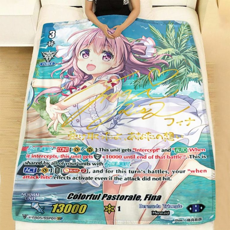 Game-Vanguard-Cards-Colorful-Pastorale-Fina-Rainbow-Sp-Custom-Soft-Blanket-1
