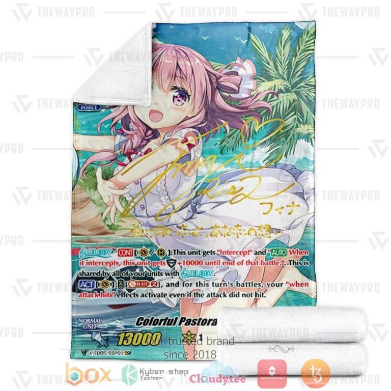 Game-Vanguard-Cards-Colorful-Pastorale-Fina-Rainbow-Ssp-Custom-Soft-Blanket-2