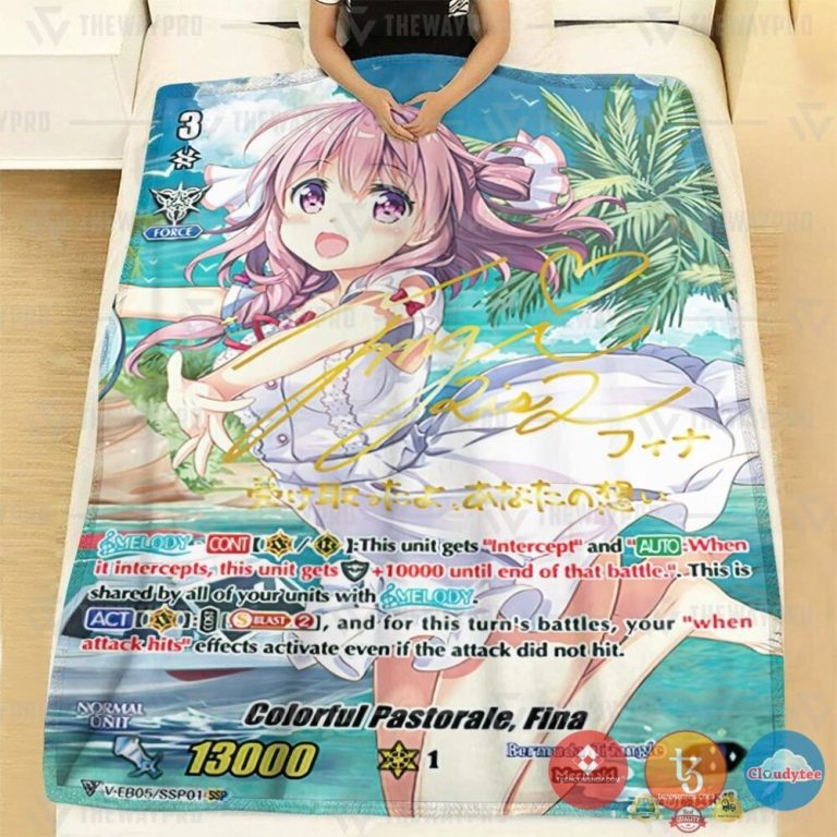 Game-Vanguard-Cards-Colorful-Pastorale-Fina-Rainbow-Ssp-Soft-Blanket-1