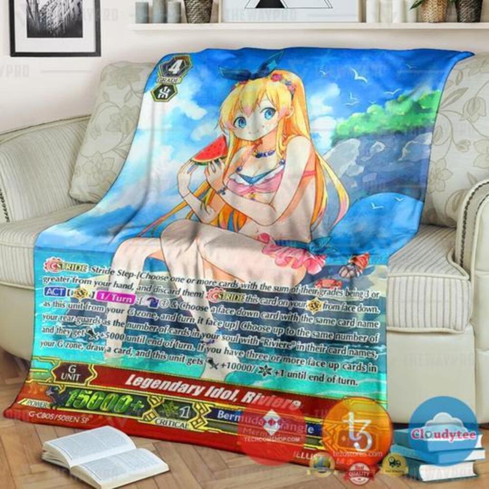 Game Vanguard Cards Legendary Idol Riviere Sp Soft Blanket Game Vanguard Cards Legendary Idol Riviere Sp Soft Blanket
